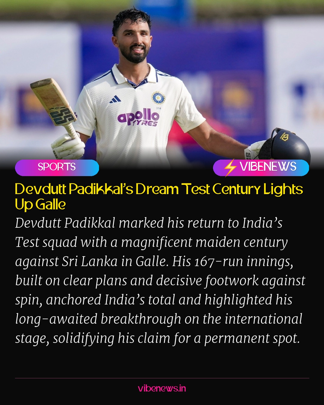 Devdutt Padikkal’s Dream Test Century Lights Up Galle
