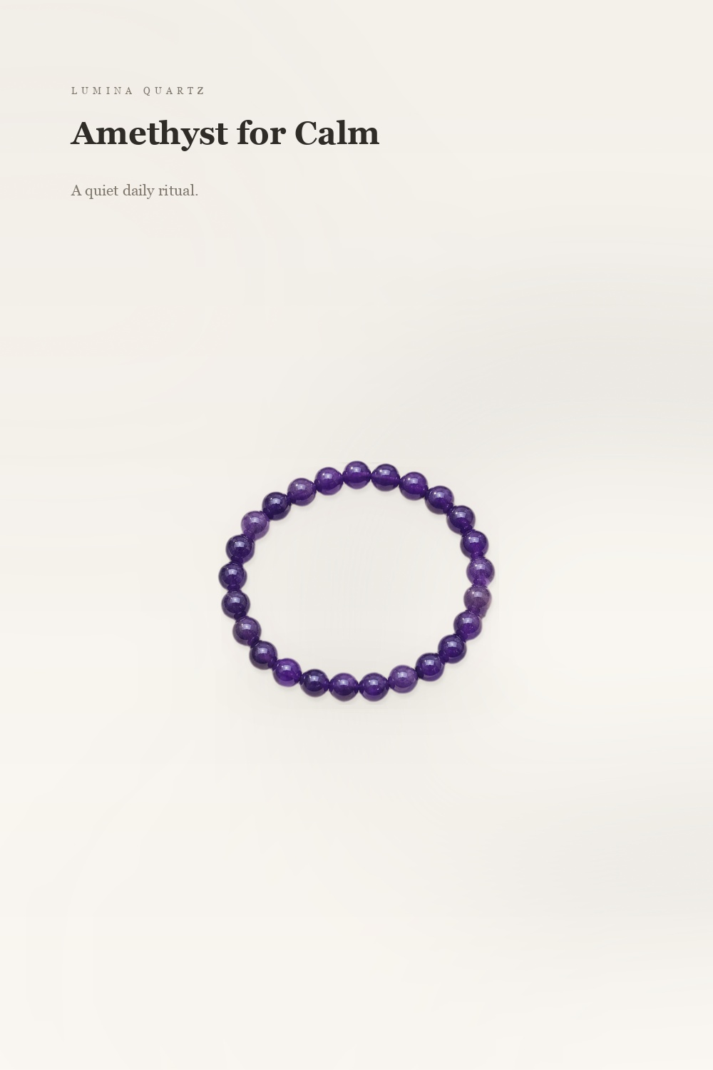Amethyst Calm Bracelet – Find Your Inner Peace | Lumina Quartz