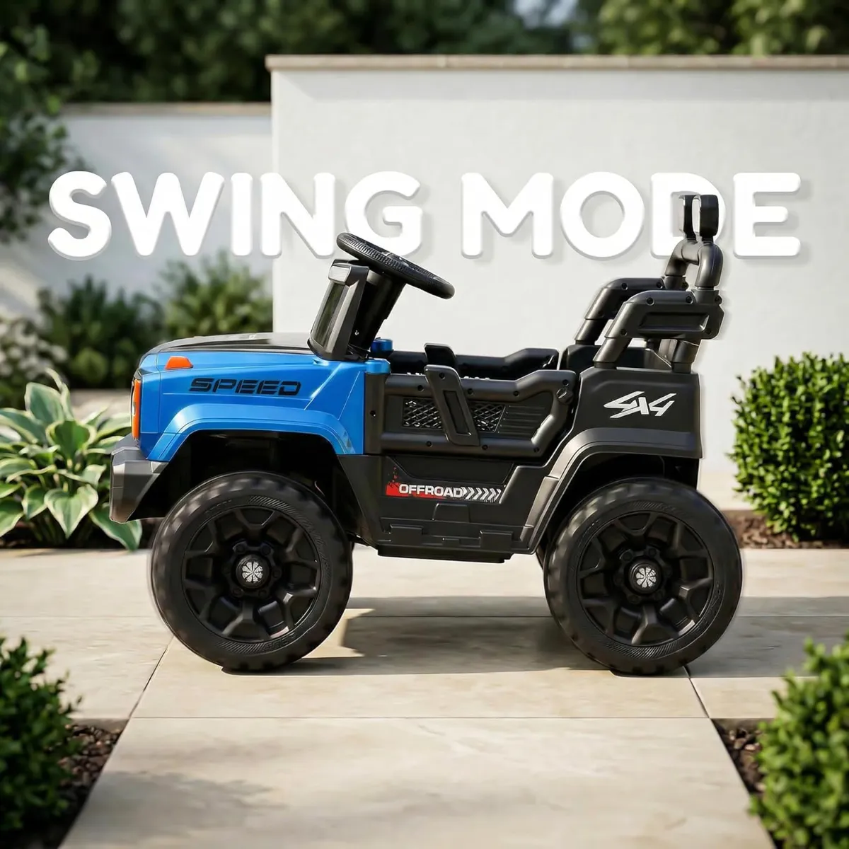 80C Battery Operated Electric Ride-on Jeep for Kids | Baby Car, 4x4 Off-Road, LED Lights, Music, Remote Control [Age 1-6 Years] photo 5