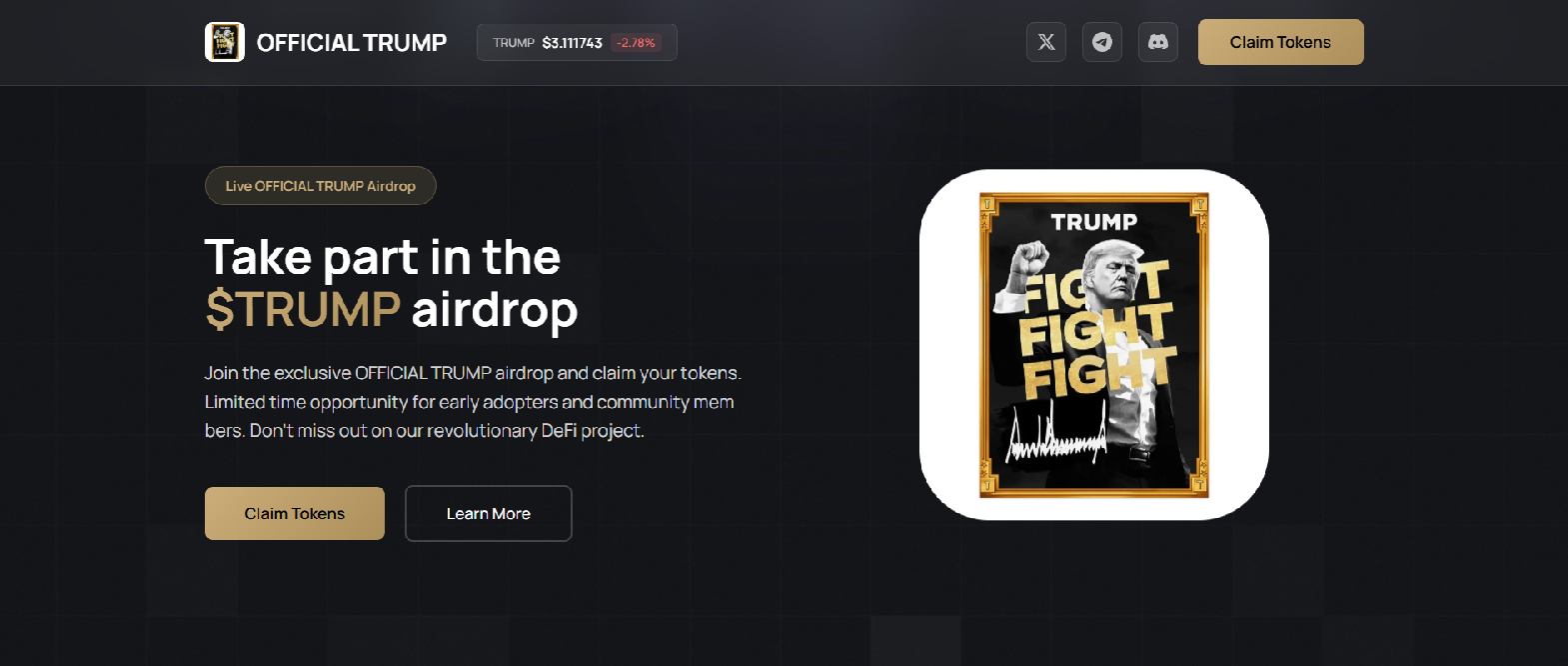 Stored capture of trumpcoins.blog