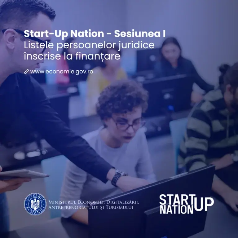 Lista firmelor finanțate prin Start-Up Nation a fost publicată