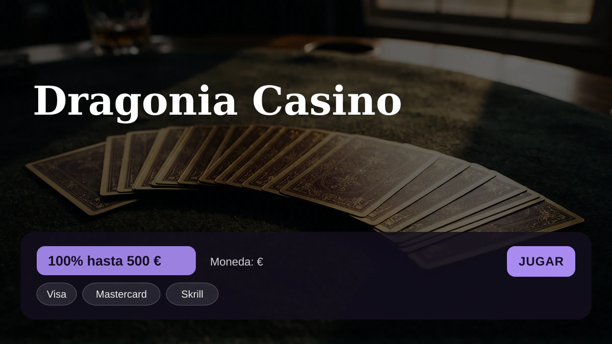 Dragonia Casino &mdash; bono de bienvenida 100% hasta 500 &euro; + 10 FS, pagos: Visa, Mastercard, Skrill, Neteller, Paysafecard