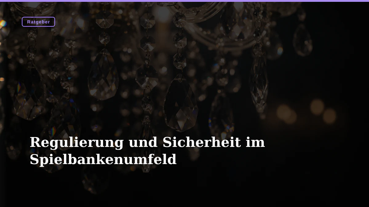 Regulierung und Sicherheit im Spielbankenumfeld
