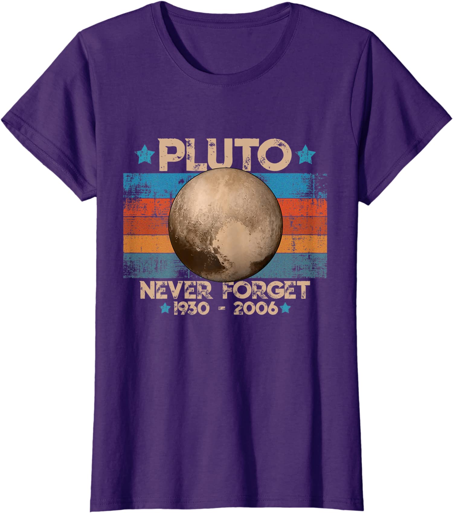 プラネット Never Forget Pluto Nerdy Astronomy Space Science Ladies' Crewneck