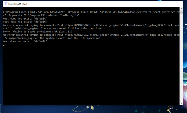 error opening open Foam
