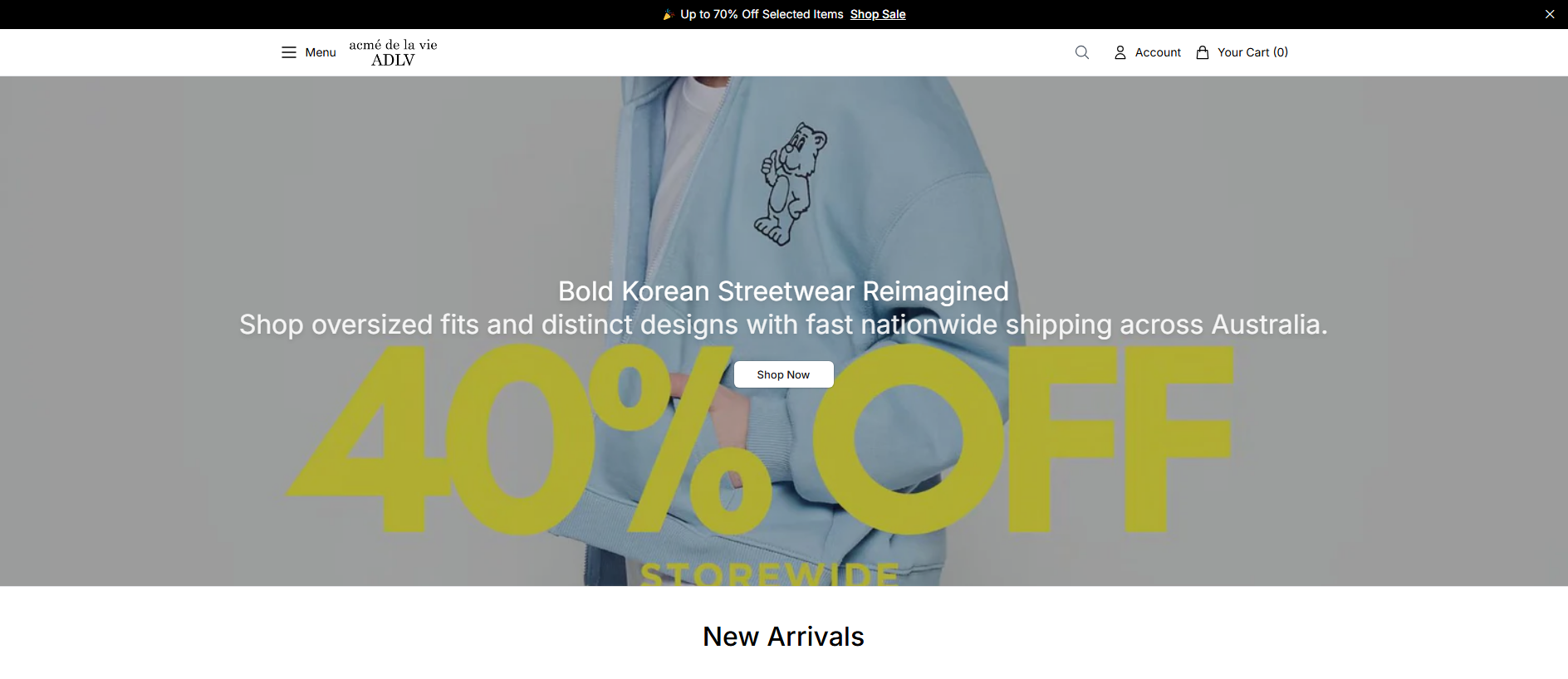Stored capture of acmedelavieofficial.shop