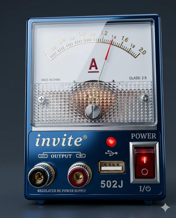 Invite 502J Mini Analog Power Supply 5V 2A with USB Output