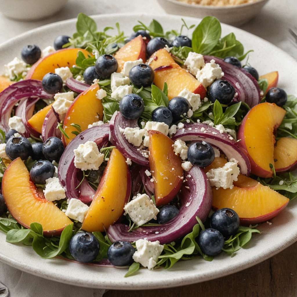 Blueberry Peach Feta Salad: A Refreshing Summer Treat