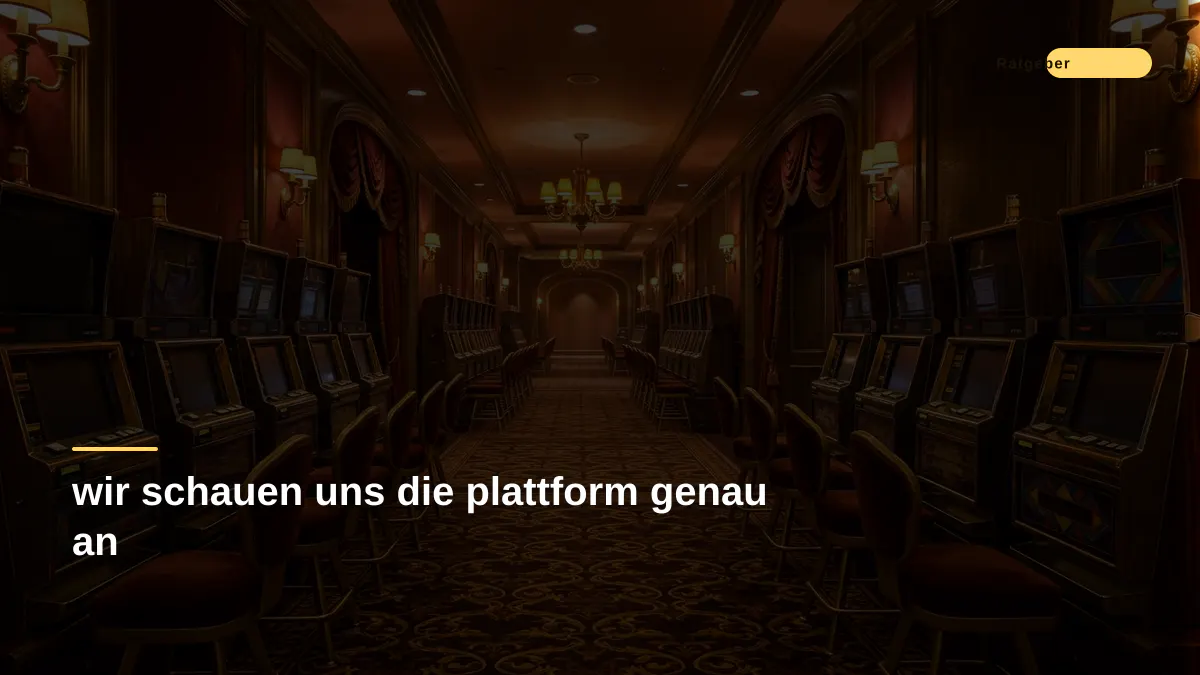 wir schauen uns die plattform genau an