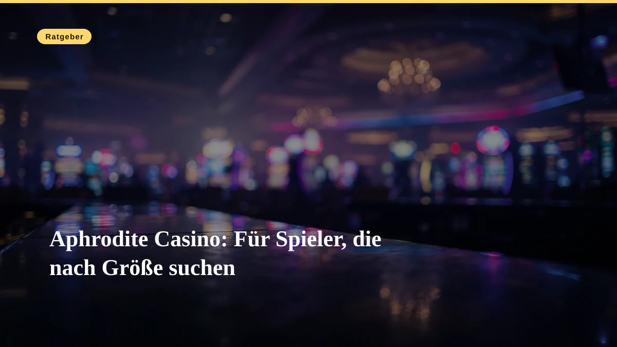 Aphrodite Casino: Für Spieler, die nach Größe suchen