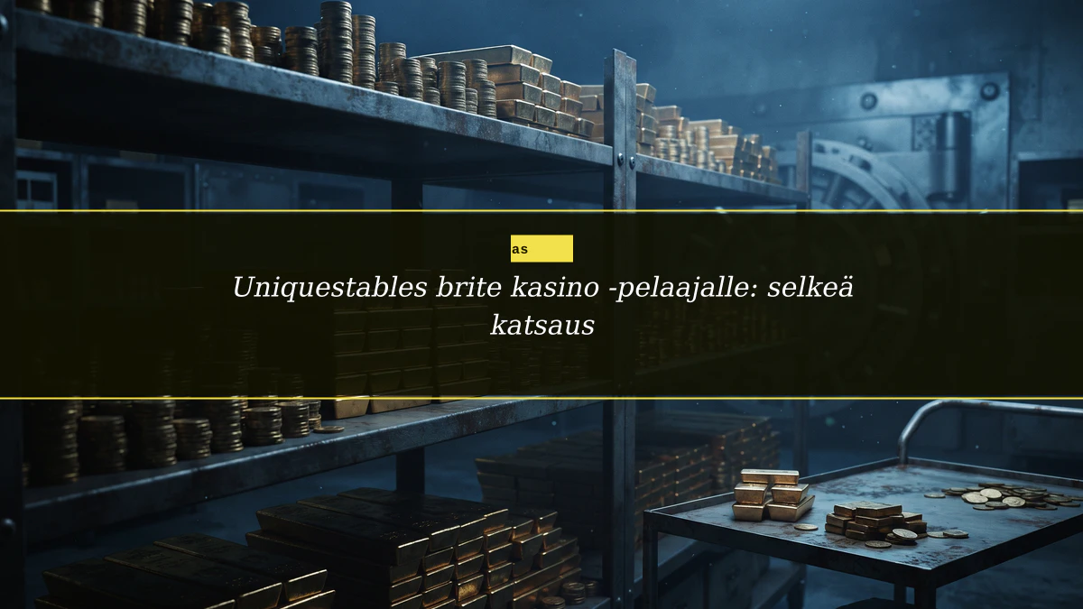 Uniquestables brite kasino -pelaajalle: selkeä katsaus