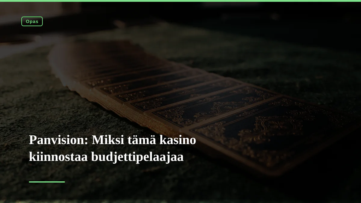 Panvision: Miksi tämä kasino kiinnostaa budjettipelaajaa