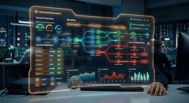 dashboard di monitoraggio di workflow automatizzati