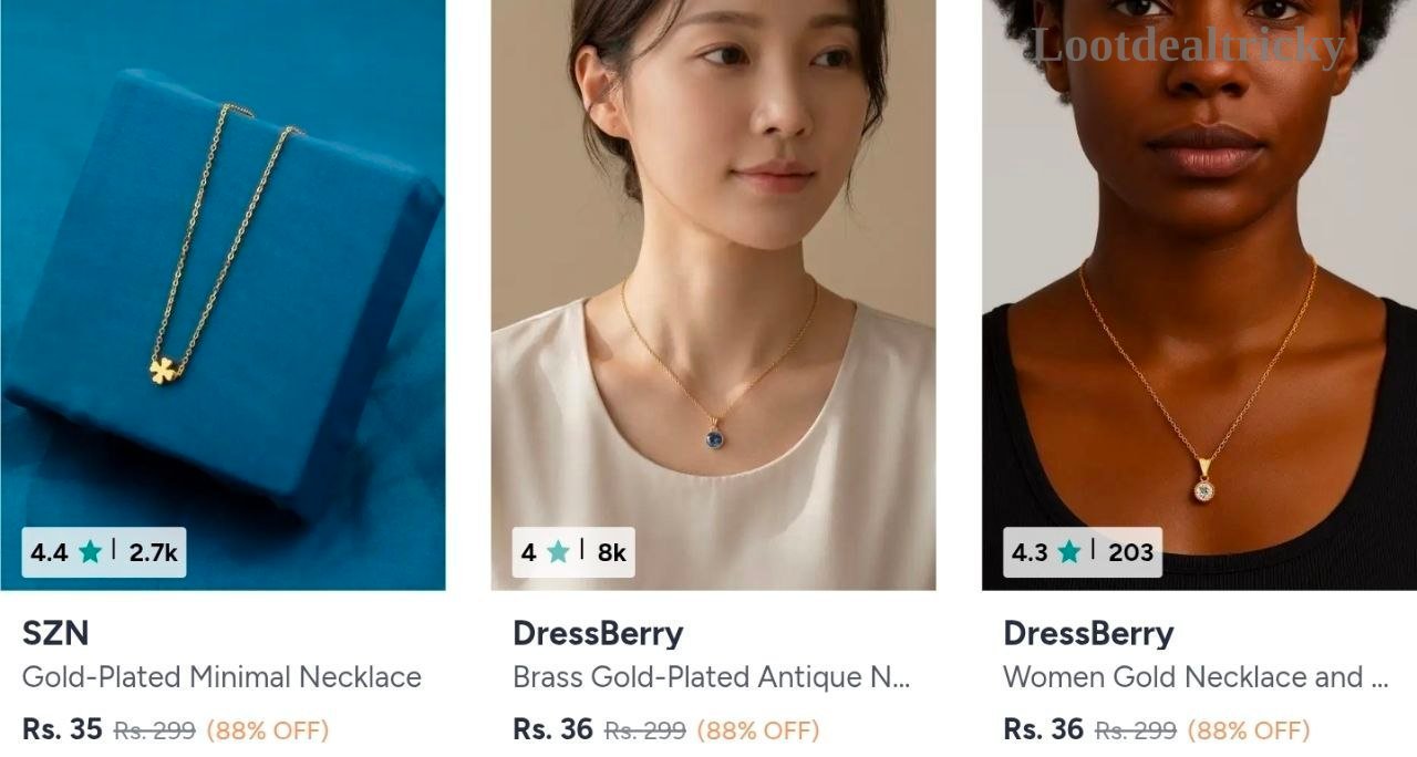 Women Necklace Starting – Just ₹35 | Limited Time Loot Offer Women Necklace Starting – Just ₹35 | Limited Time Loot Offer