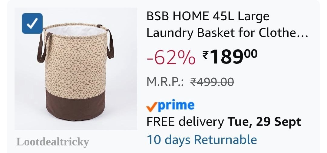 Large Laundry Basket Offer Image