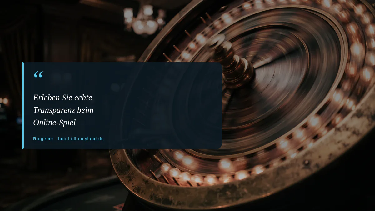 Erleben Sie echte Transparenz beim Online-Spiel