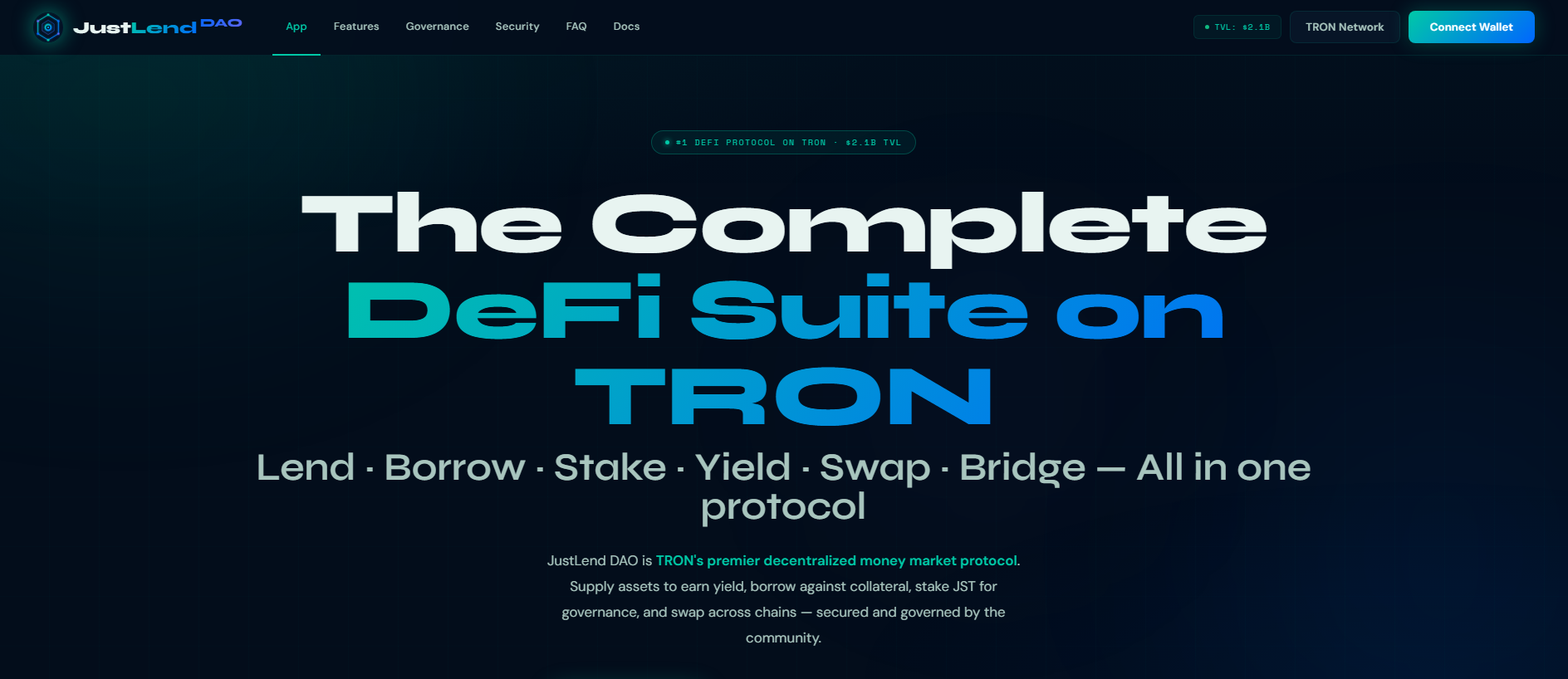 Stored capture of justlend-dao.com