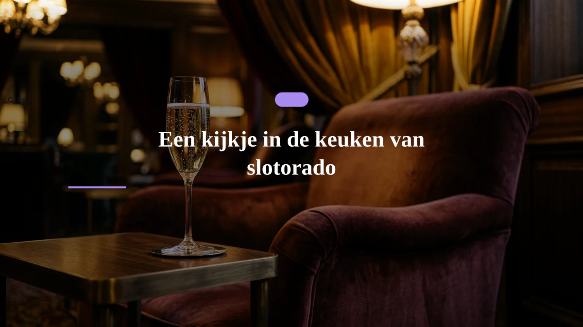 Een kijkje in de keuken van slotorado