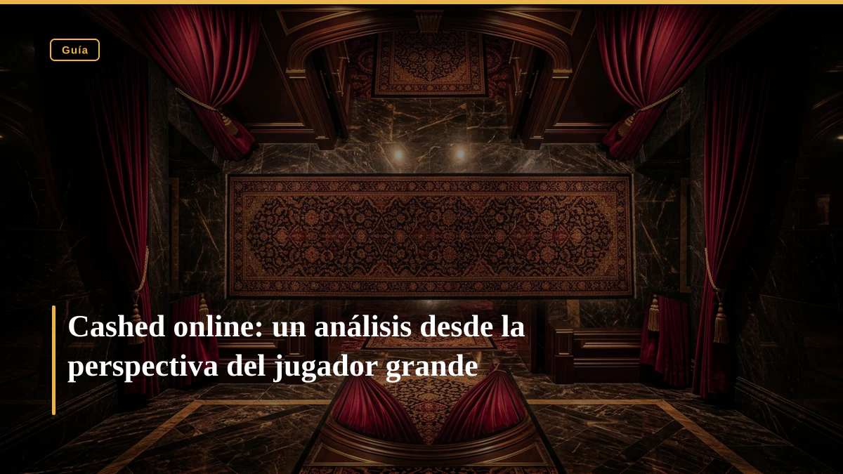 Cashed online: un análisis desde la perspectiva del jugador grande