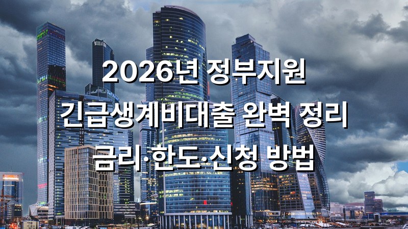 정부지원 긴급생계비대출 관련해서 질문드립니다.