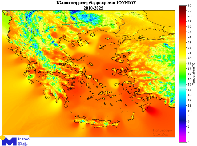 Temperature regression kriging greece Clim June.png