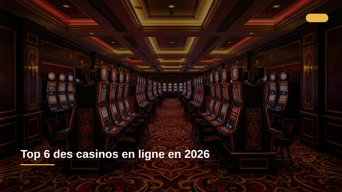 Top 6 des casinos en ligne en 2026