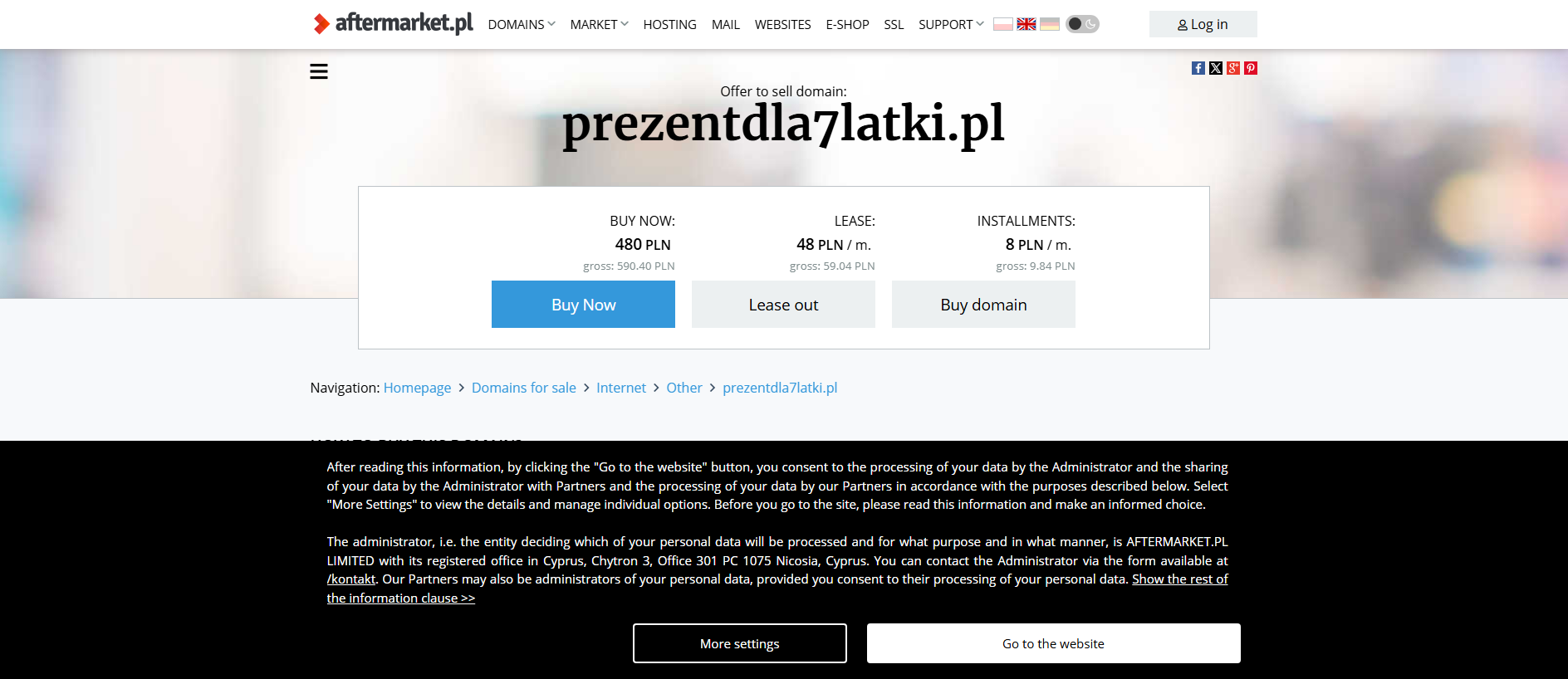 Stored capture of prezentdla7latki.pl