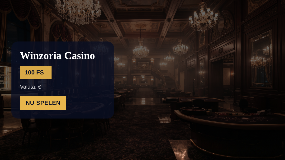 Winzoria Casino � welkomstbonus 100% tot �1500 + 100 FS, betalingen: Visa, Mastercard, Apple Pay, Google Pay, Revolut