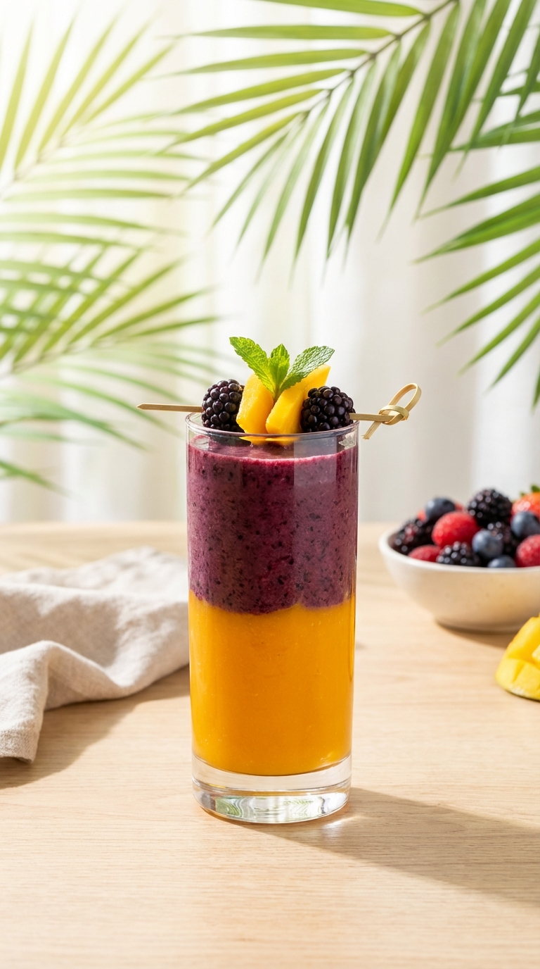 Tropical Mango Blackberry Sunrise — A Taste of Summer in a Glass