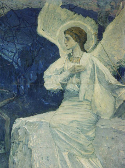 Ангел сидящий на гробе 1908 1911