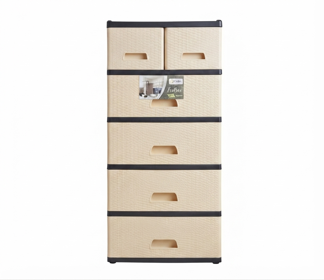 CAJONERA CÓMODA RATTAN MEGA DUPLEX 5P