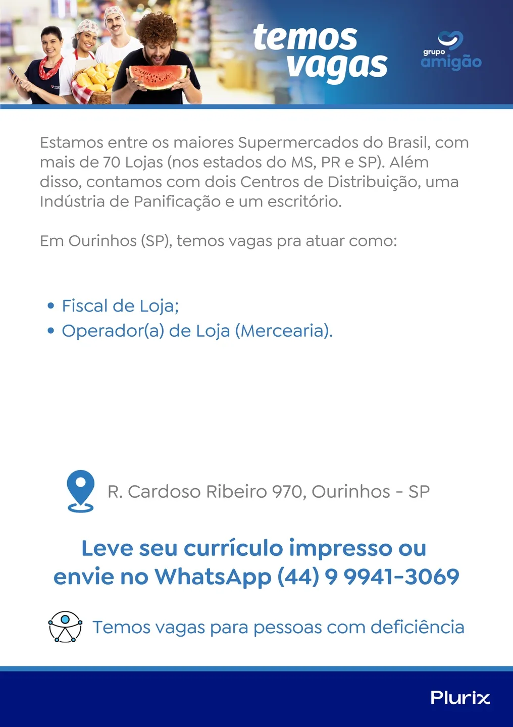 Fiscal De Loja E Operador De Loja (mercearia) No Amig&Atilde;o
