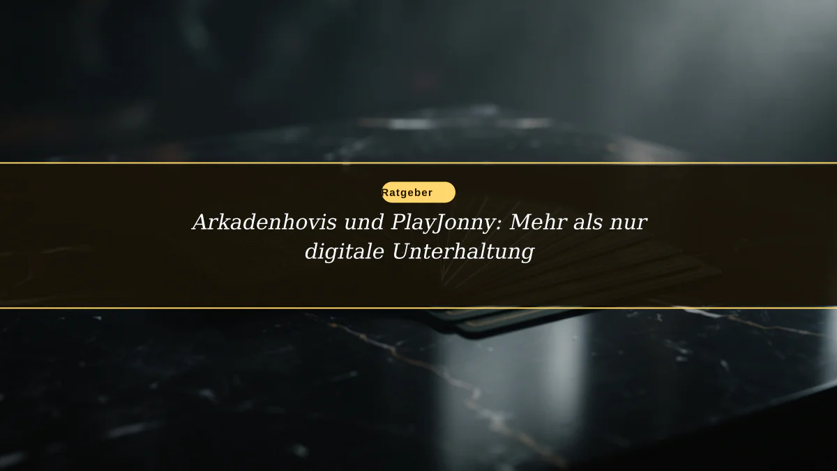Arkadenhovis und PlayJonny: Mehr als nur digitale Unterhaltung
