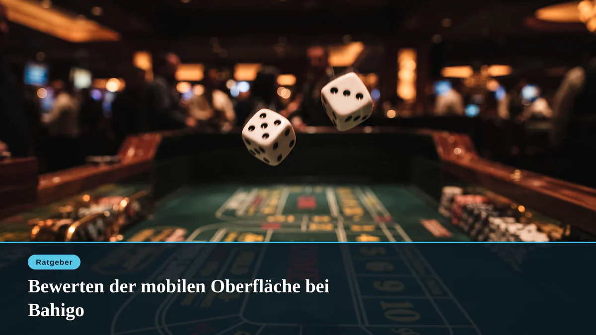Bewerten der mobilen Oberfläche bei Bahigo