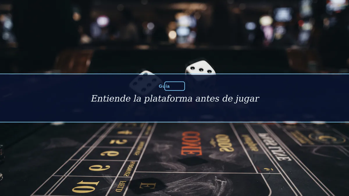 Entiende la plataforma antes de jugar