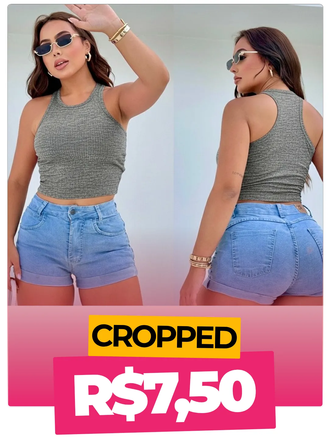 Cropped Regata Canelada