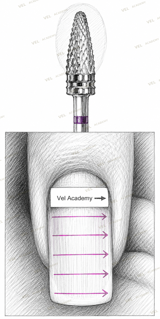 Completed removal sequence nail plate ready for assessment