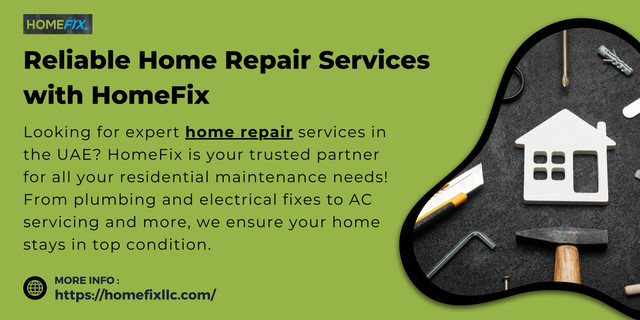 Looking for expert home repair services in the UAE? HomeFix is your trusted partner for all your residential maintenance needs! From plumbing and electrical fixes to AC servicing and more, we ensure your home stays in top condition.

https://homefixllc.com/about-home-maintenance-dubai/
