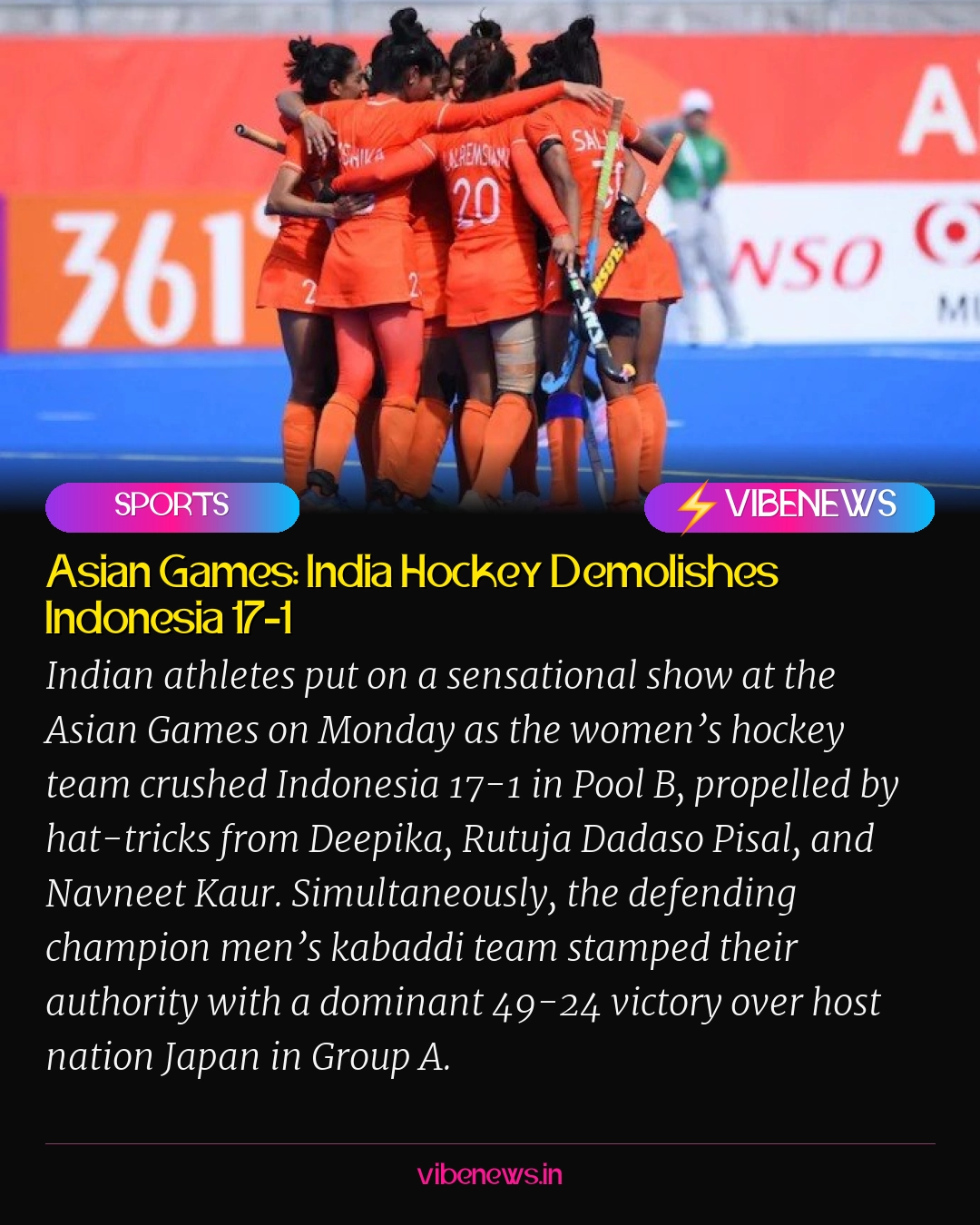 Asian Games: India Hockey Demolishes Indonesia 17-1