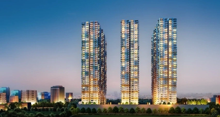 luxury high rise apartments financial district hyderabad exterior