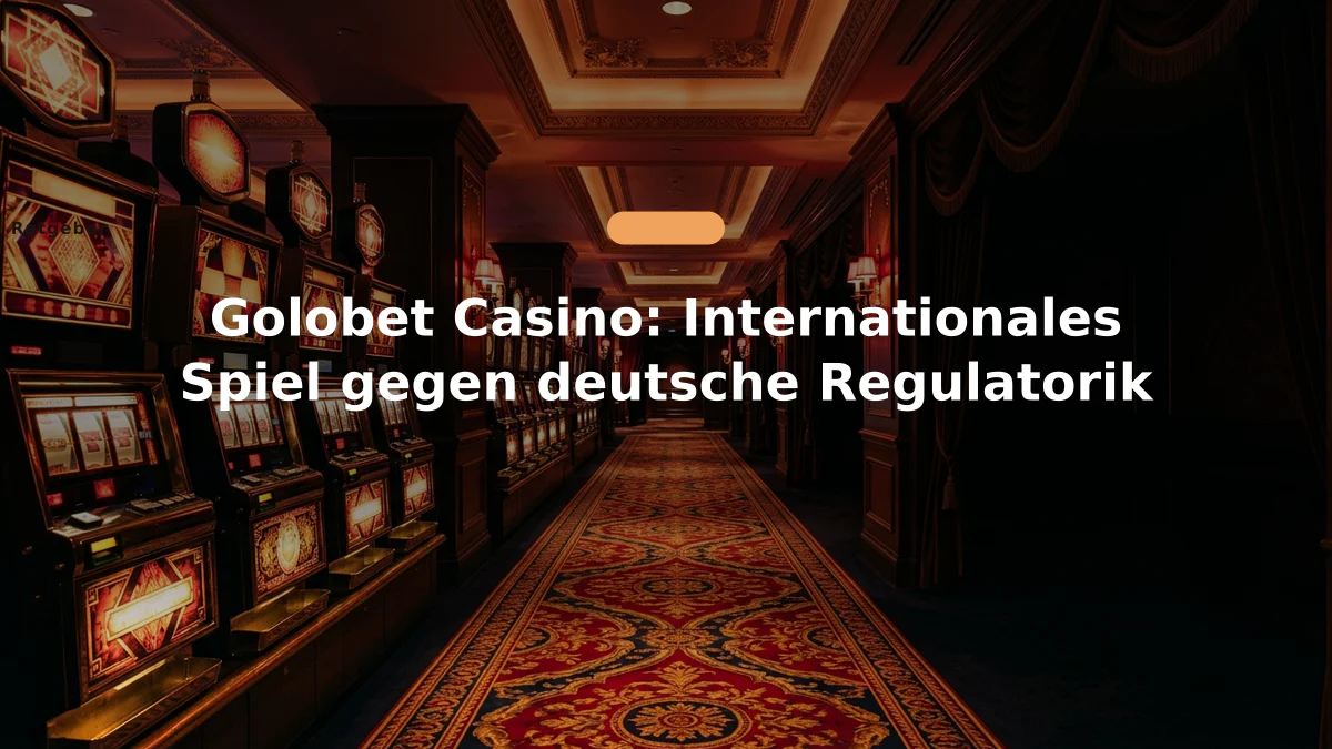 Golobet Casino: Internationales Spiel gegen deutsche Regulatorik