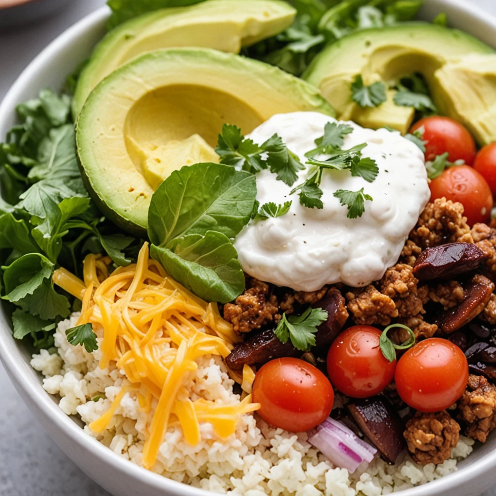 25min Low Carb Burrito Bowl - Protein-Packed Breakfast