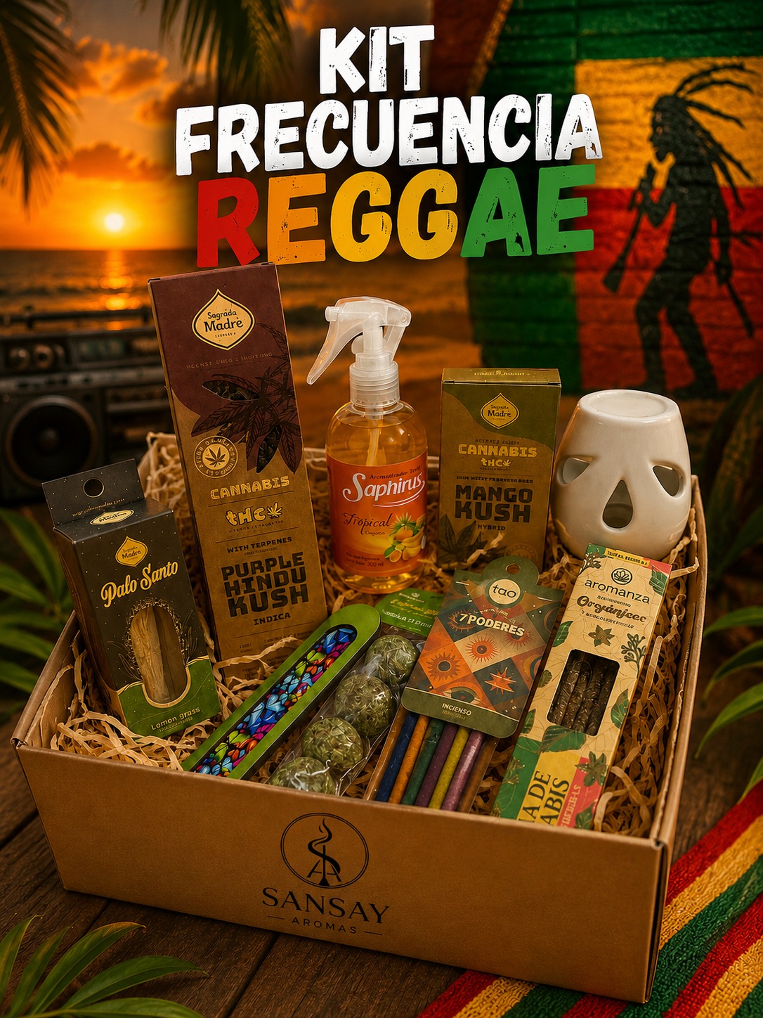 Kit Arom&aacute;tico Frecuencia Reggae de Sansay Aromas