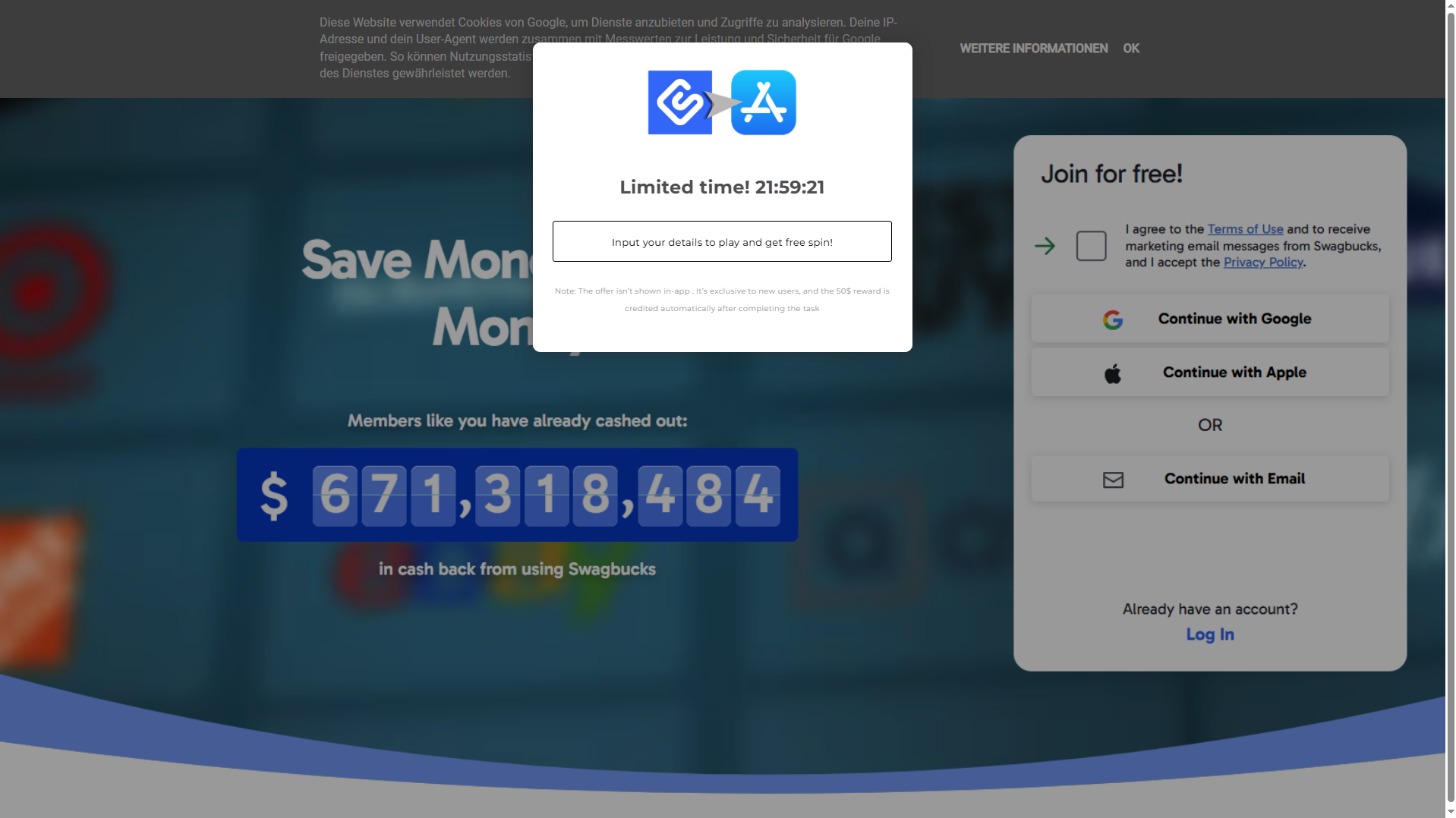 Forensic screenshot of [REDACTED] showing the phishing page layout
