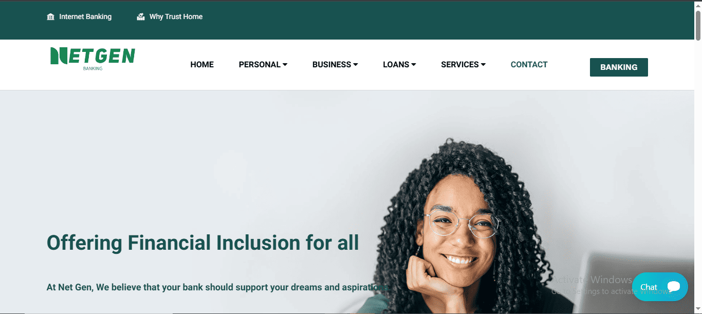 Netgen Banking Website