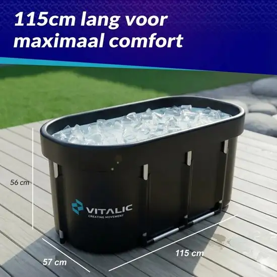Ice Bath bucket Dompelbad voor Volwassenen en kinderen (115cm) - Inklapbaar Zitbad - ZitBadXL.nl