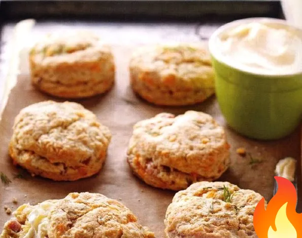 Постер Сконы с беконом, сыром и укропом