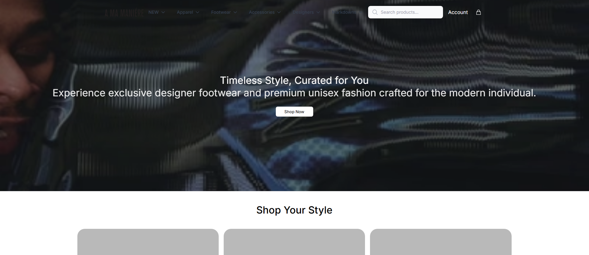 Stored capture of amamanierefashion.shop