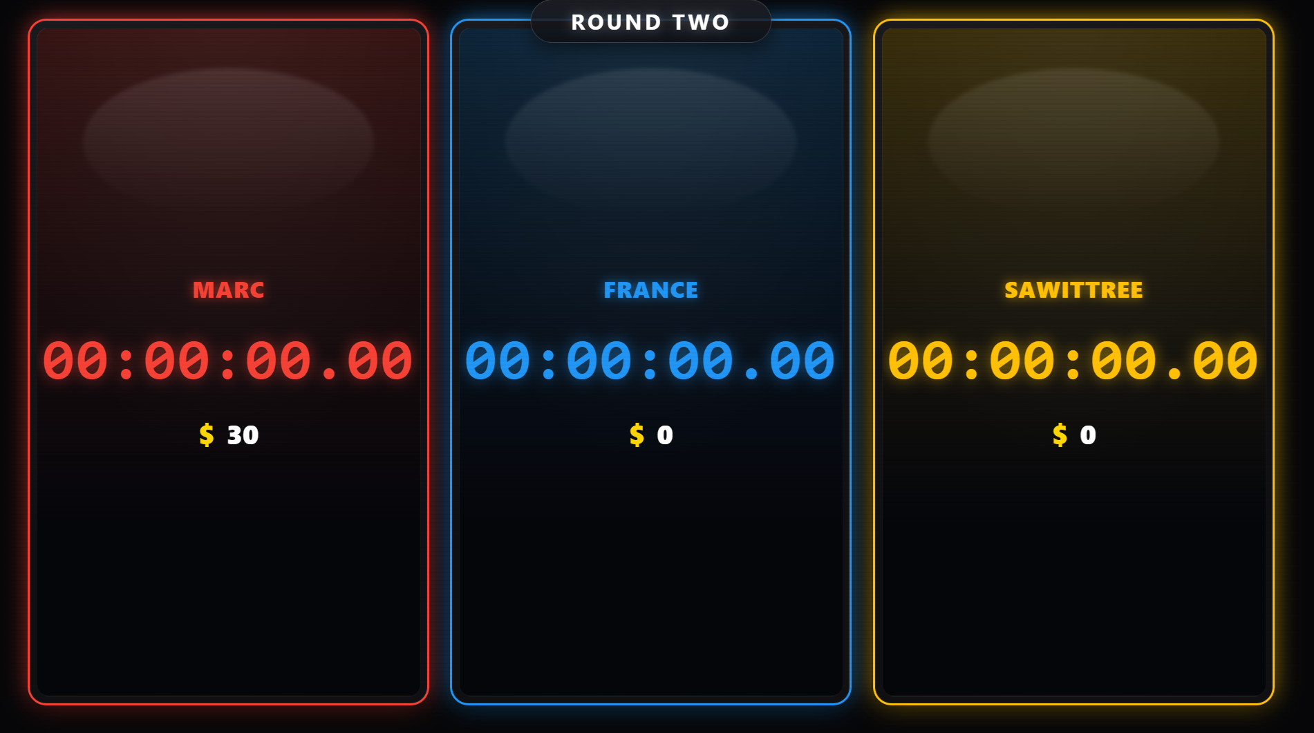 Team Timer Host Control - 3 Timers Active