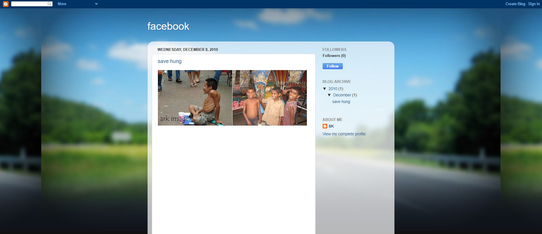 Forensic screenshot of sk-facebook.blogspot.com showing the phishing page layout